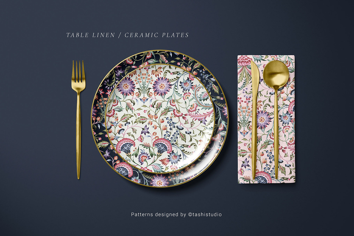 Ethnic Florals Watercolor Chintz!, a Pattern Graphic by Pink Linen (Photo 6 of 12)