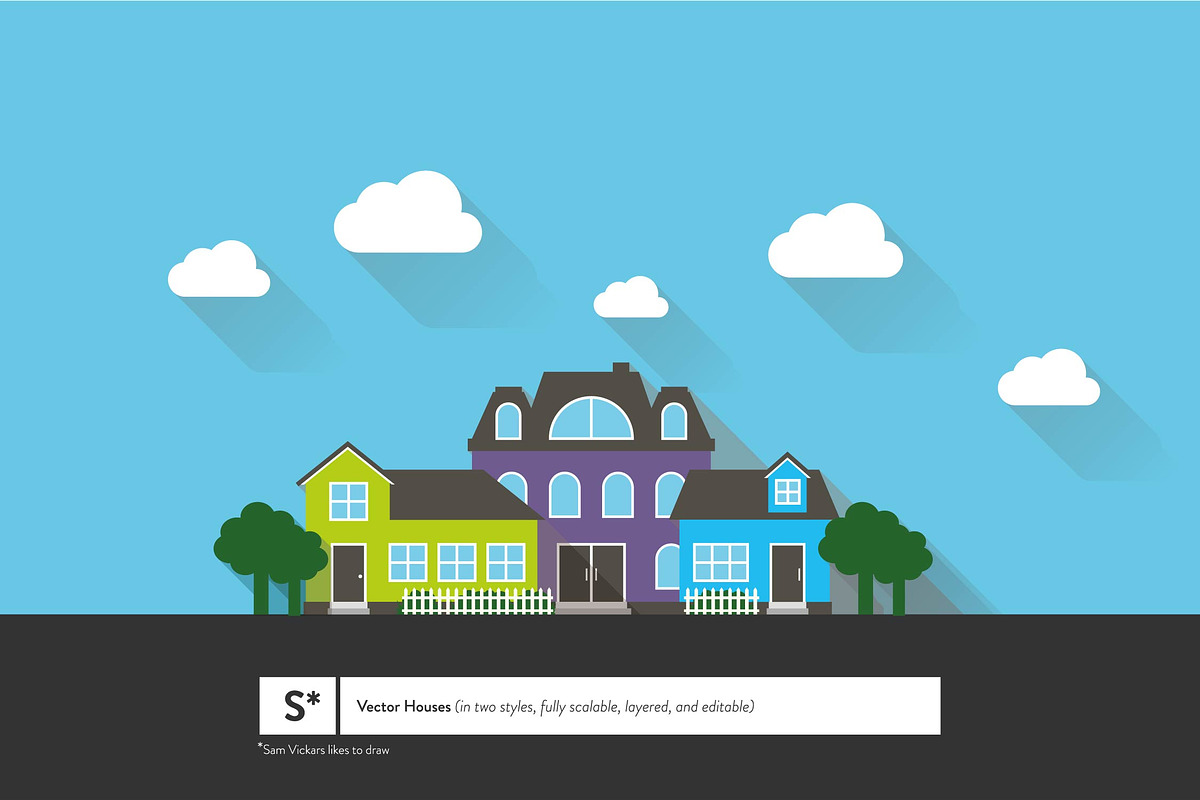 Vector Houses, an Illustration by Sam Vickars* (Photo 1 of 2)