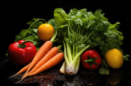 Composition with variety of fresh ve, a Photo by Iftikhar Alam