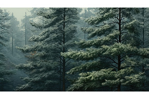 winter tree green dark frost ai, a Nature Photo by pikepicture