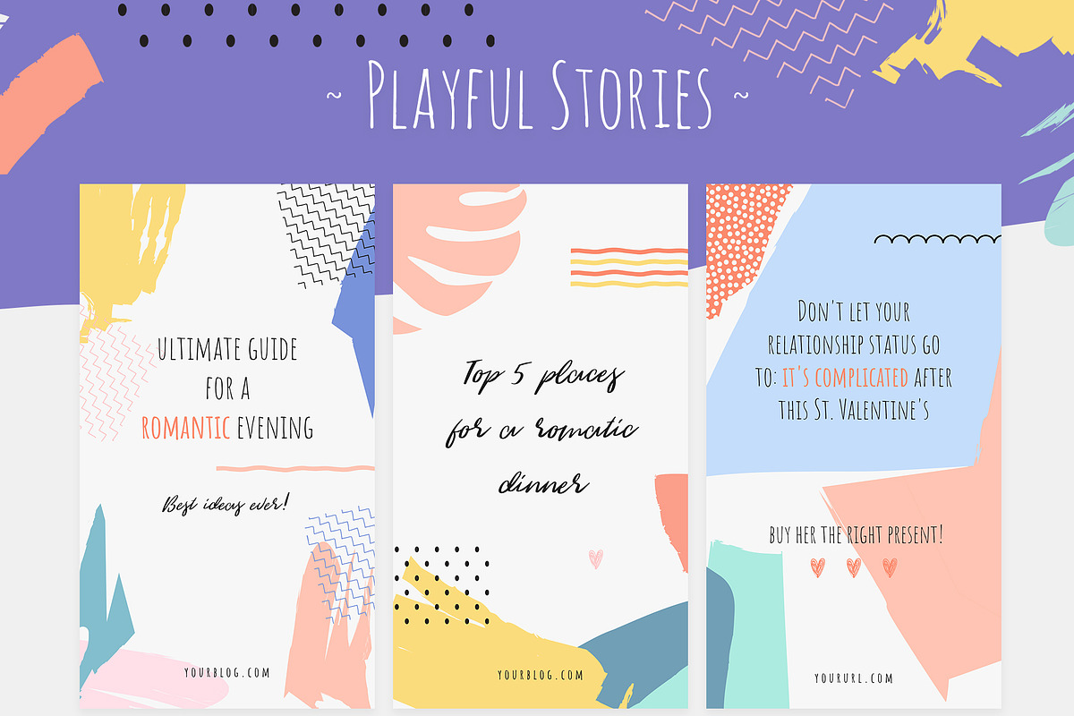 PLAYFUL Instagram Story Designs, a Social Media Template by NordWood (Photo 2 of 5)