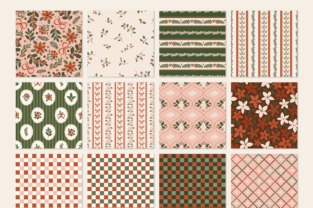 Traditional Christmas patterns, a Pattern Graphic by Cozy pattern shop (Photo 8 of 13)