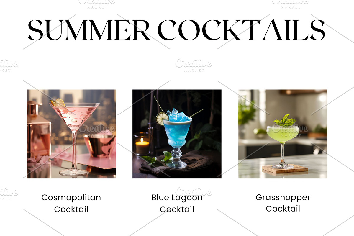 202 Cocktail Drinks Stock Photos, a Food & Drink Photo by BrushstrokeArtGB (Photo 5 of 6)