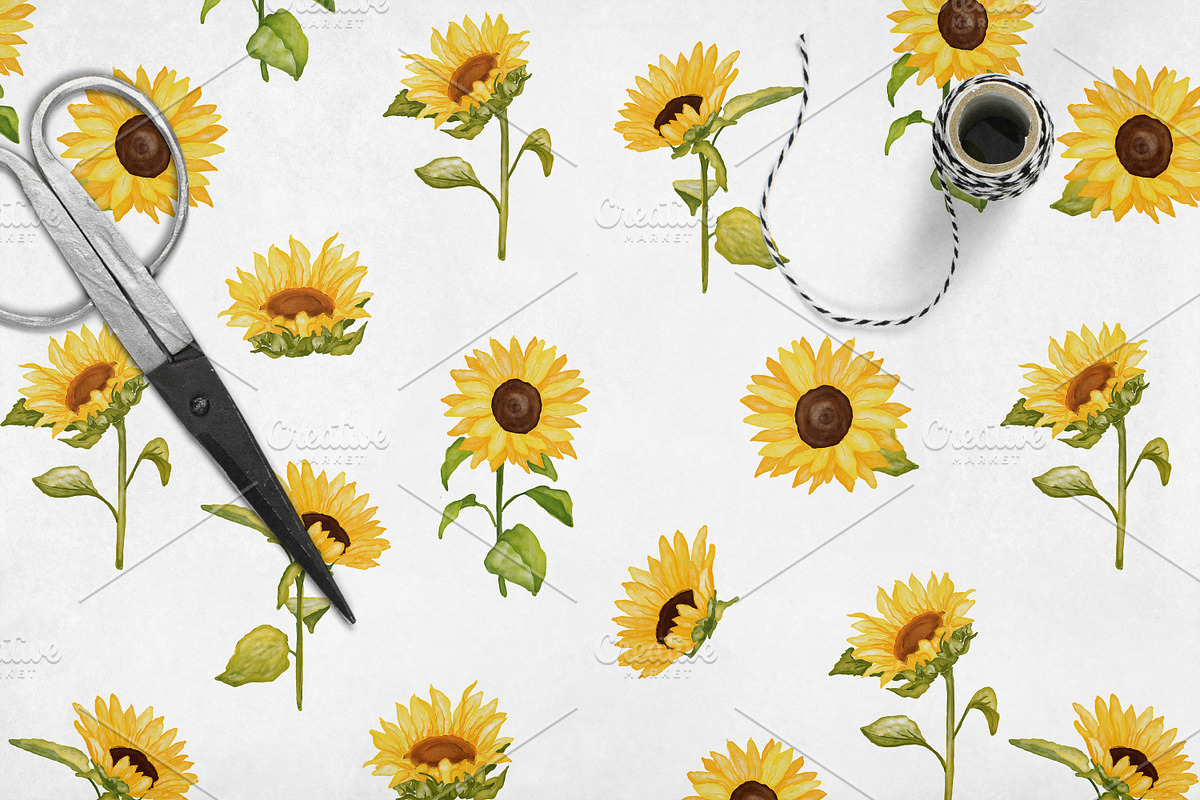 Wildflowers, stripes, checks bandle, a Pattern Graphic by Oksana Dovhopol Art (Photo 17 of 23)