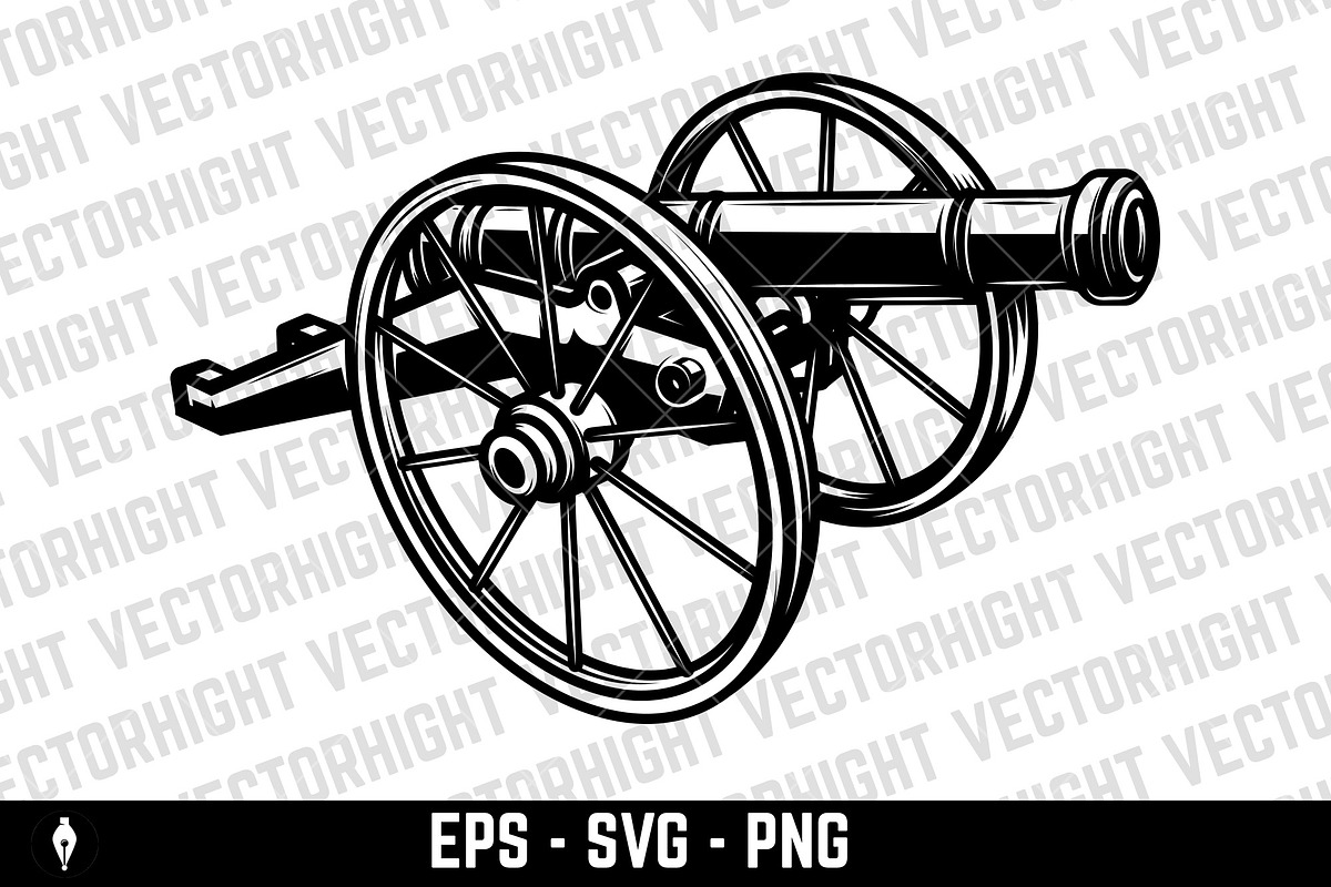 Vintage field cannon, an Object Illustration by Vectorhight (Photo 3 of 3)