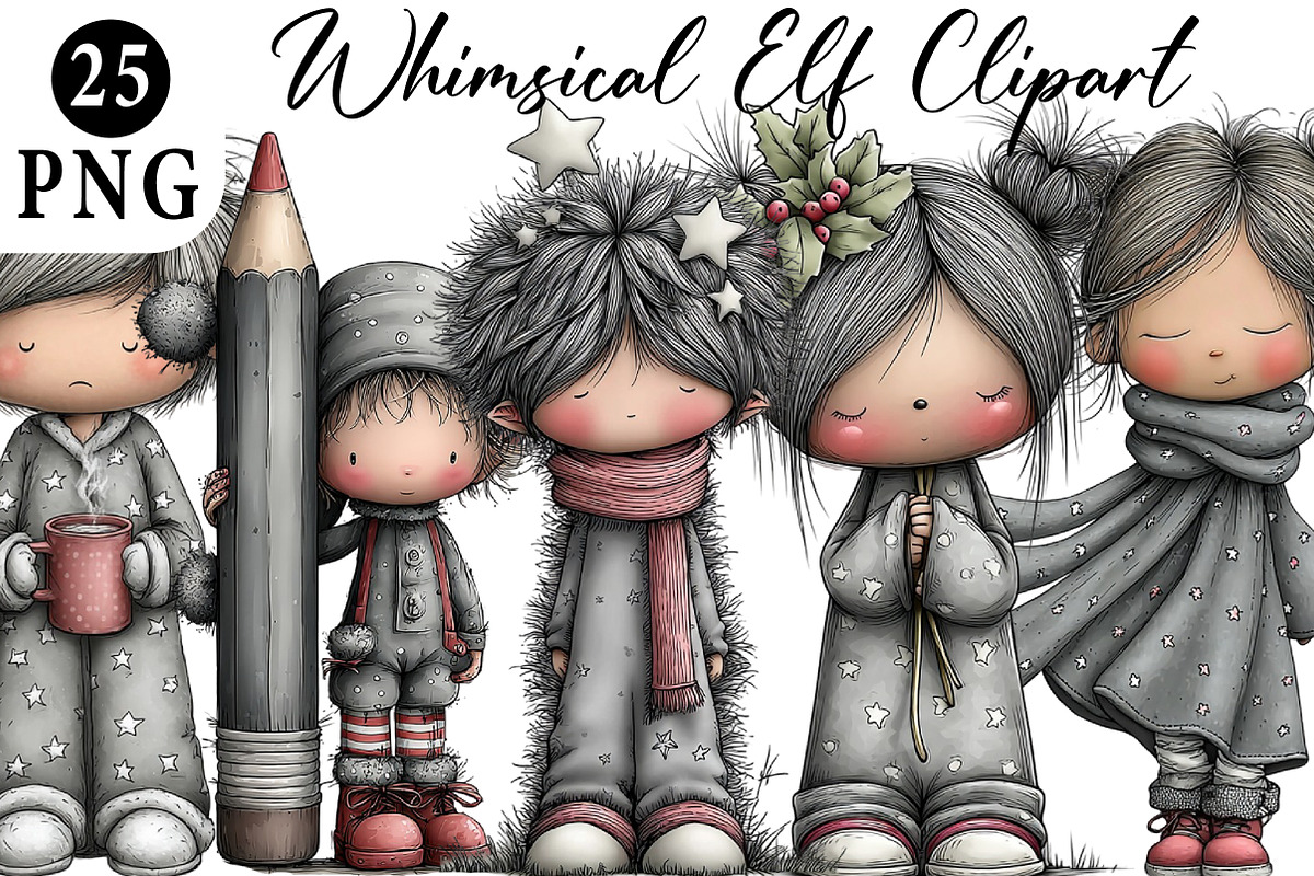 Whimsical Elf Clipart, an Illustration by Daily.Designs (Photo 1 of 5)
