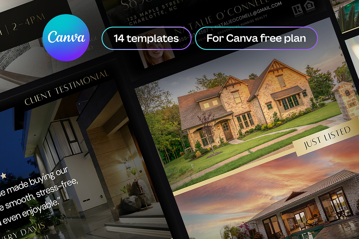 14 Luxury Realtor Canva Templates preview 5