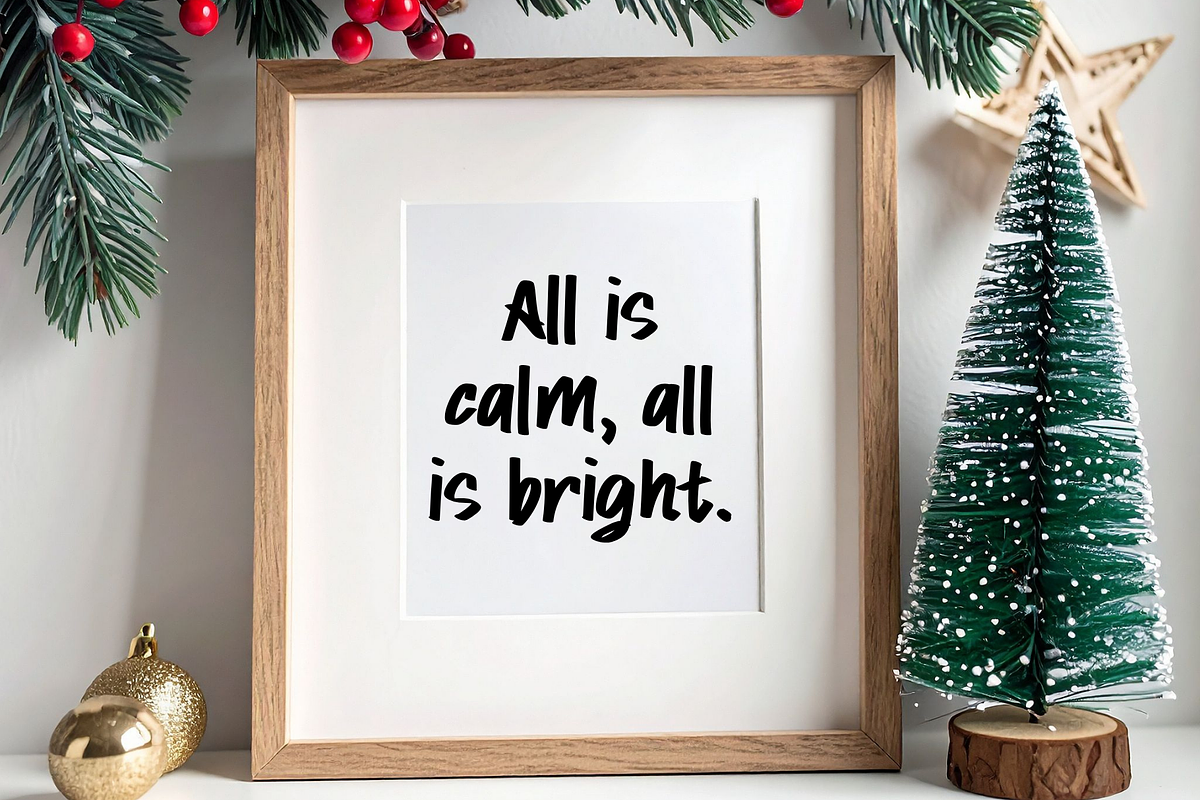 Snowy Giggles is a Christmas font, a Font by Brown Cupple (Photo 4 of 12)