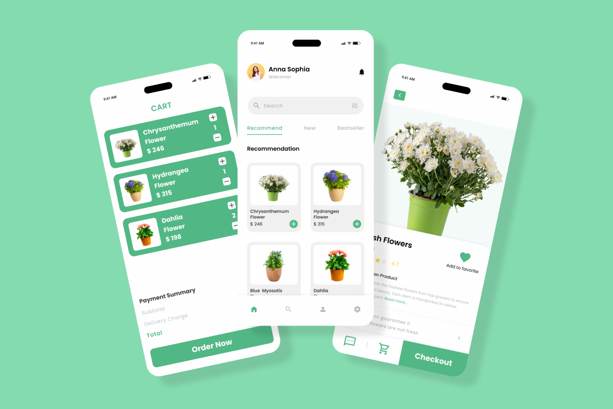 MyFlow - Flower Shop Mobile App, an App Template by trabaskriya (Photo 3 of 5)