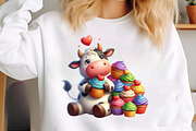 Quirky Valentine Funny Cow Clipart, an Illustration by SinaCreation (Thumbnail 8 of 11)