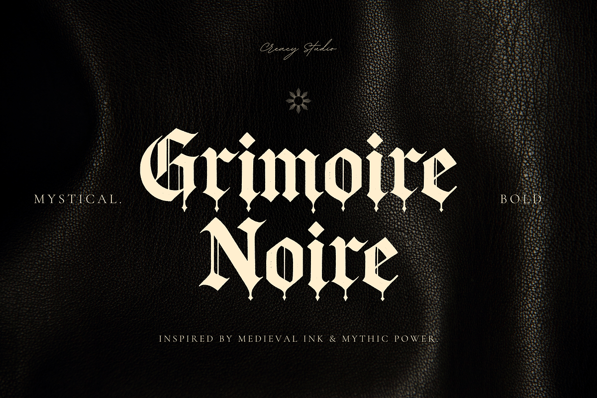 Grimoire Noire – Gothic Blackletter, a Blackletter Font by Creacy Studio (Photo 1 of 8)