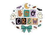 Boo Crew Halloween Sublimation PNG, a Seasonal Illustration by CraftArtStudio (Thumbnail 1 of 4)
