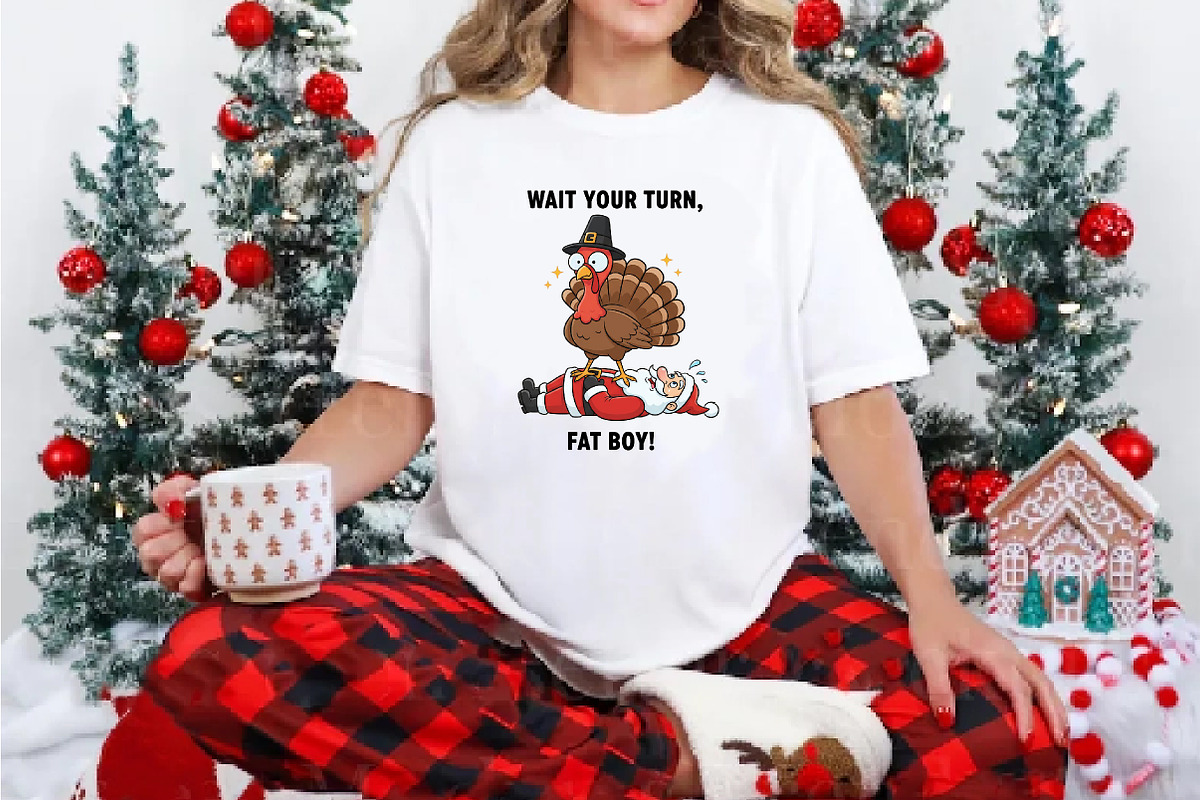 Funny Thanksgiving Turkey and Santa, an Illustration by DreamArtGraphic (Photo 4 of 5)
