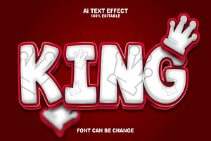 King Editabele Text Effects Style.