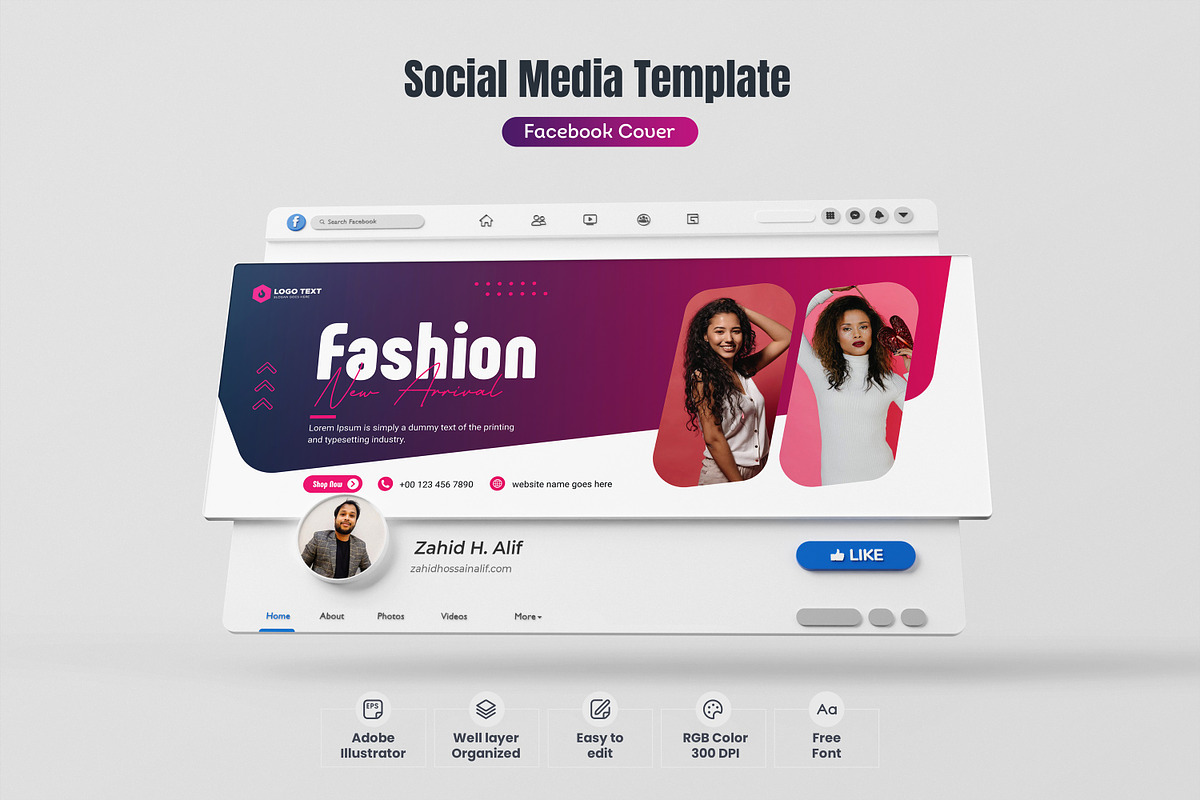 Fashion sale social media fb cover, a Social Media Template by zahidhossainalif (Photo 1 of 2)