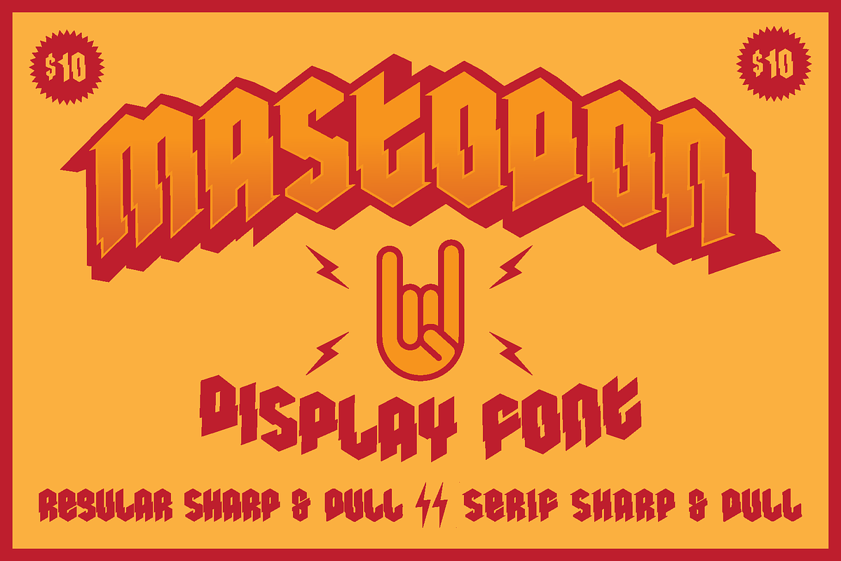 Mastodon Display Font, a Serif Font by TriDub Design Co. (Photo 1 of 5)