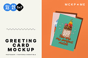 Two stacked A6/B6/A5 card mockup, a Merchandise Mockup by MCKP*ME (Thumbnail 1 of 5)