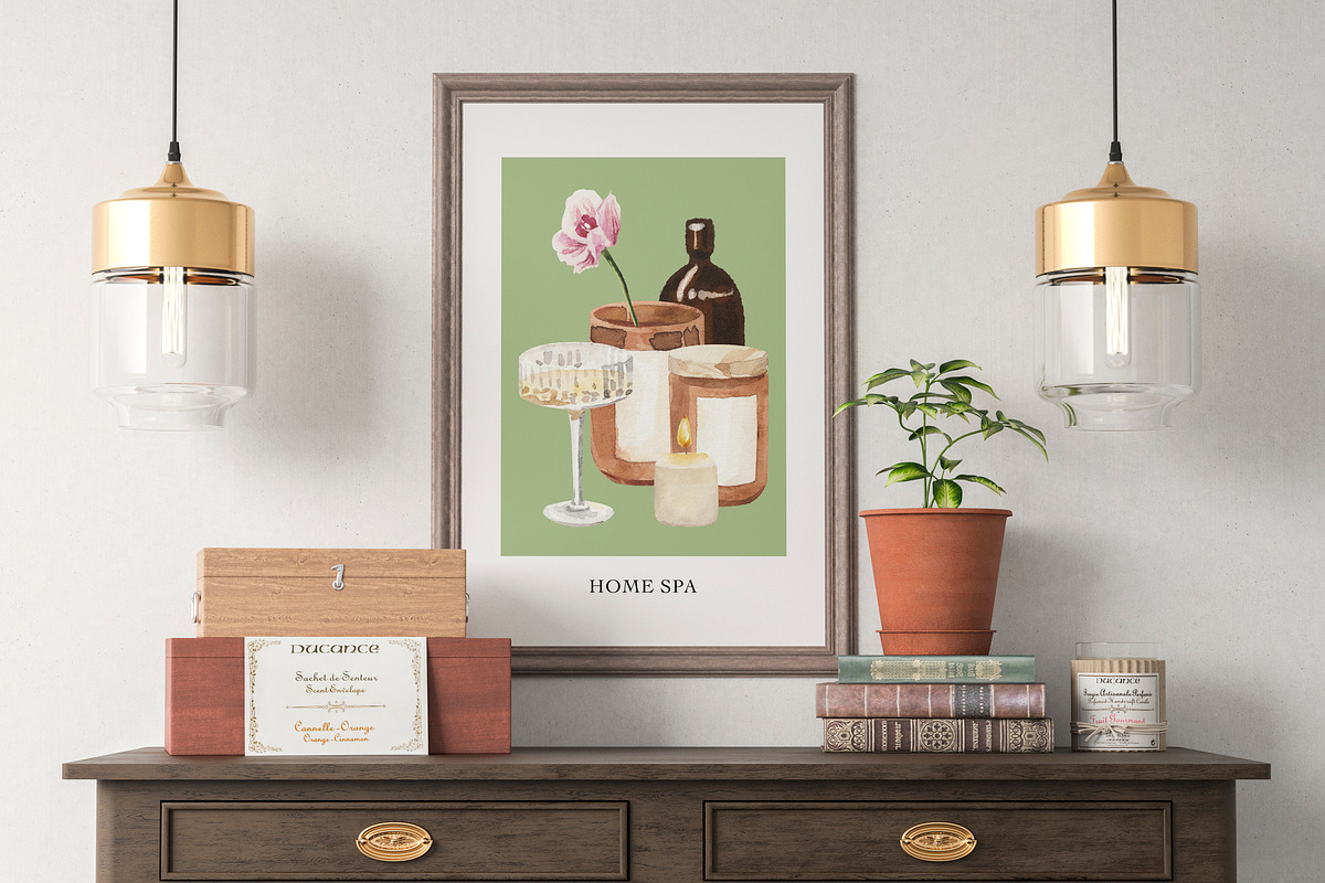 Home spa interior watercolor creator, an Object Illustration by Volha Studio (Photo 4 of 9)