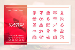200 Valentine Icons Set, an Emoji Icon by Creative Perspective