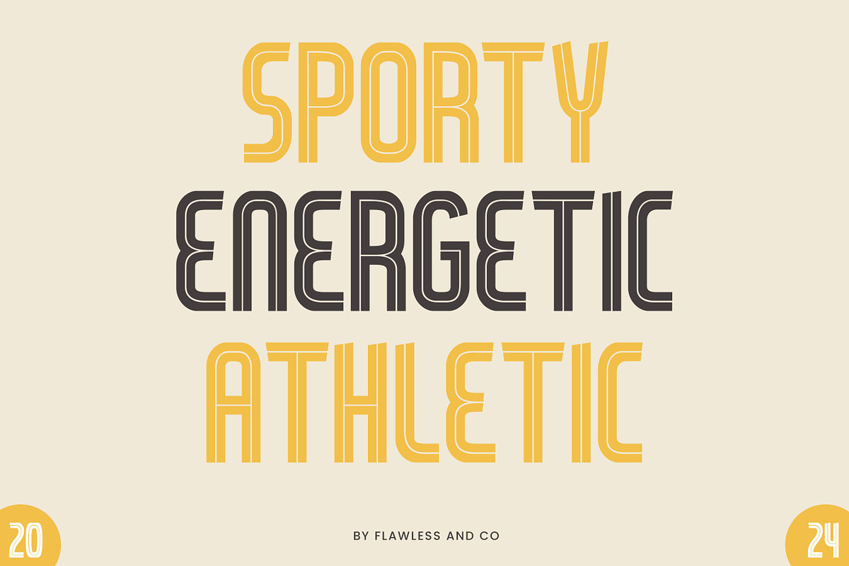 Venzira - Sports Font, a Font by Flawless And Co (Photo 2 of 11)