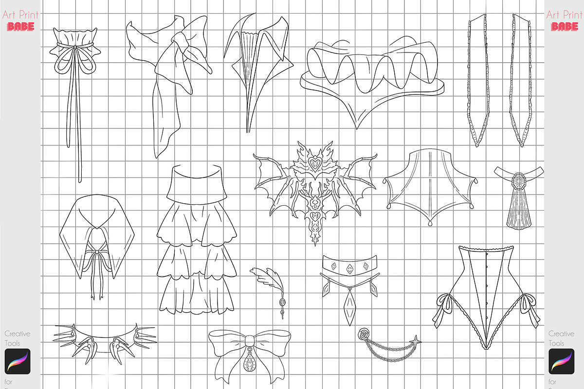 Procreate Gothic Anime Feature Brush, a Brush Add-On by ArtPrintBabe (Photo 10 of 16)