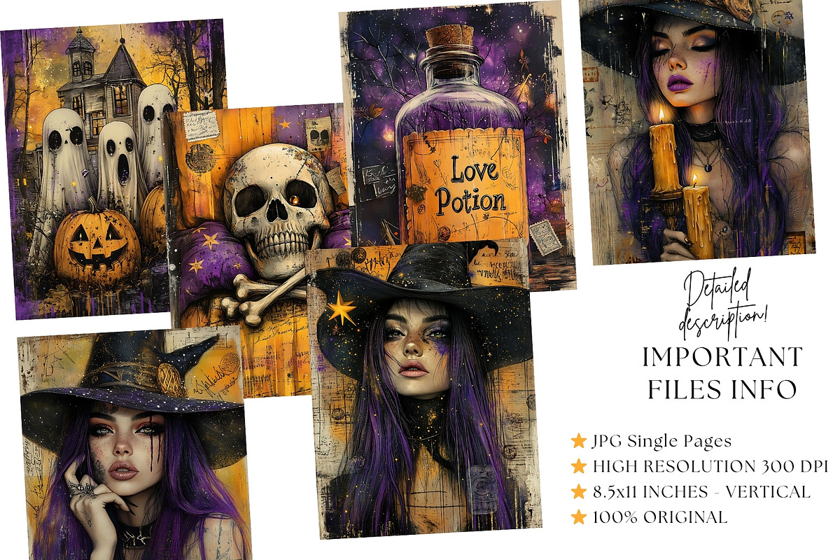 Witchy Junk Journal Printable Kit, a Seasonal Illustration by Nicole Branger Art (Photo 15 of 16)