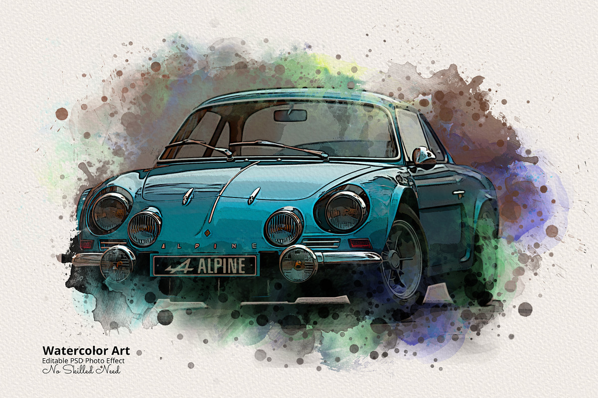 Editable Watercolor Photoshop Effect, an Action Add-On by Photoshop Action (Photo 7 of 17)