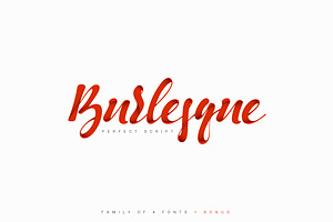 Burlesque. Pack of 4 Fonts