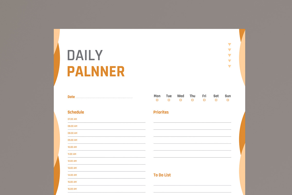 Daily Planner Design Template