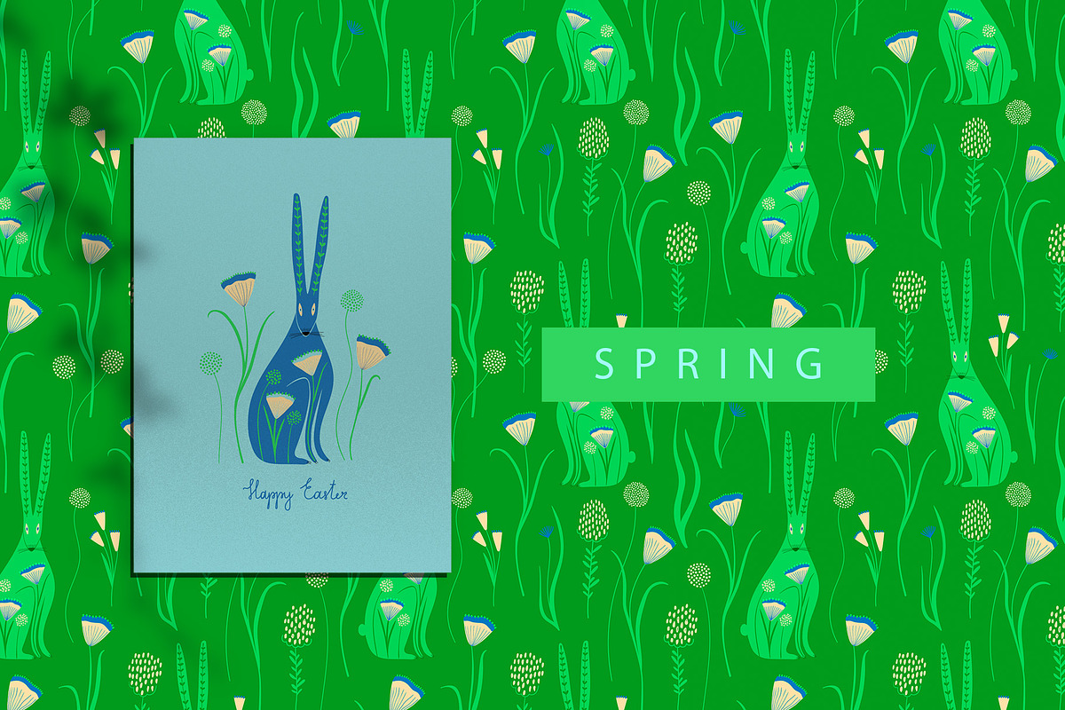 Folk Art Rabbits, an Animal Illustration by Annakniaz (Photo 6 of 15)