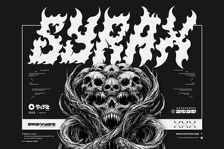 Syrax – Brutal Black Metal Typeface, a Blackletter Font by Ardana Creative