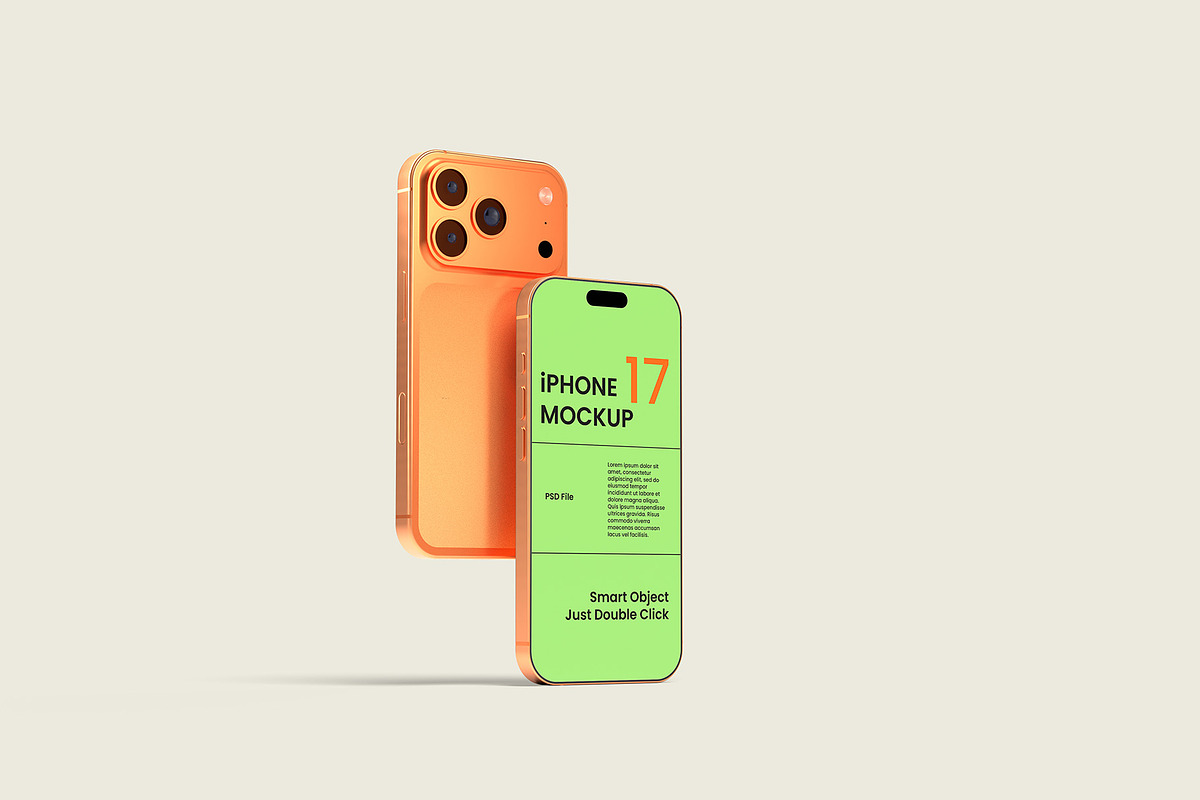 iPhone 17 Pro Mockup, an iPhone Mockup by Graphicbars (Photo 8 of 12)
