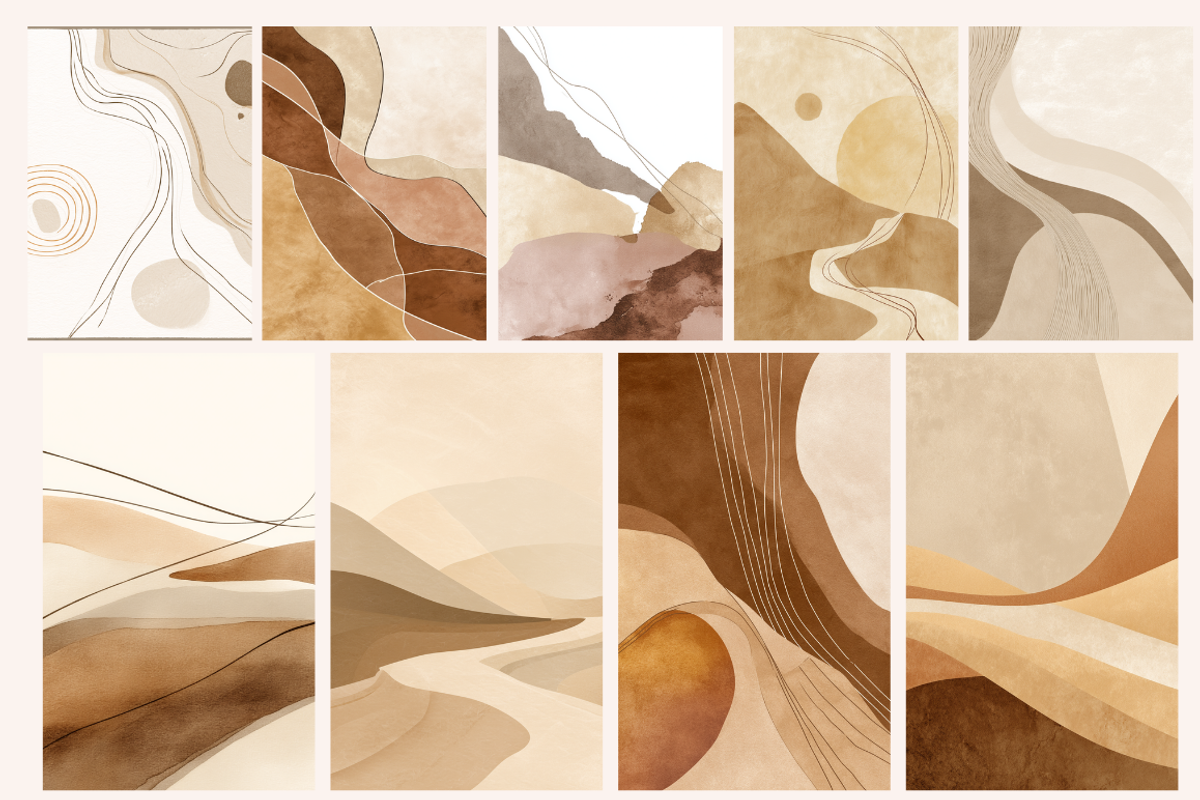 Minimalist Boho Lines Trails Shapes, a Background Graphic by PrintHaven Designs (Photo 4 of 9)