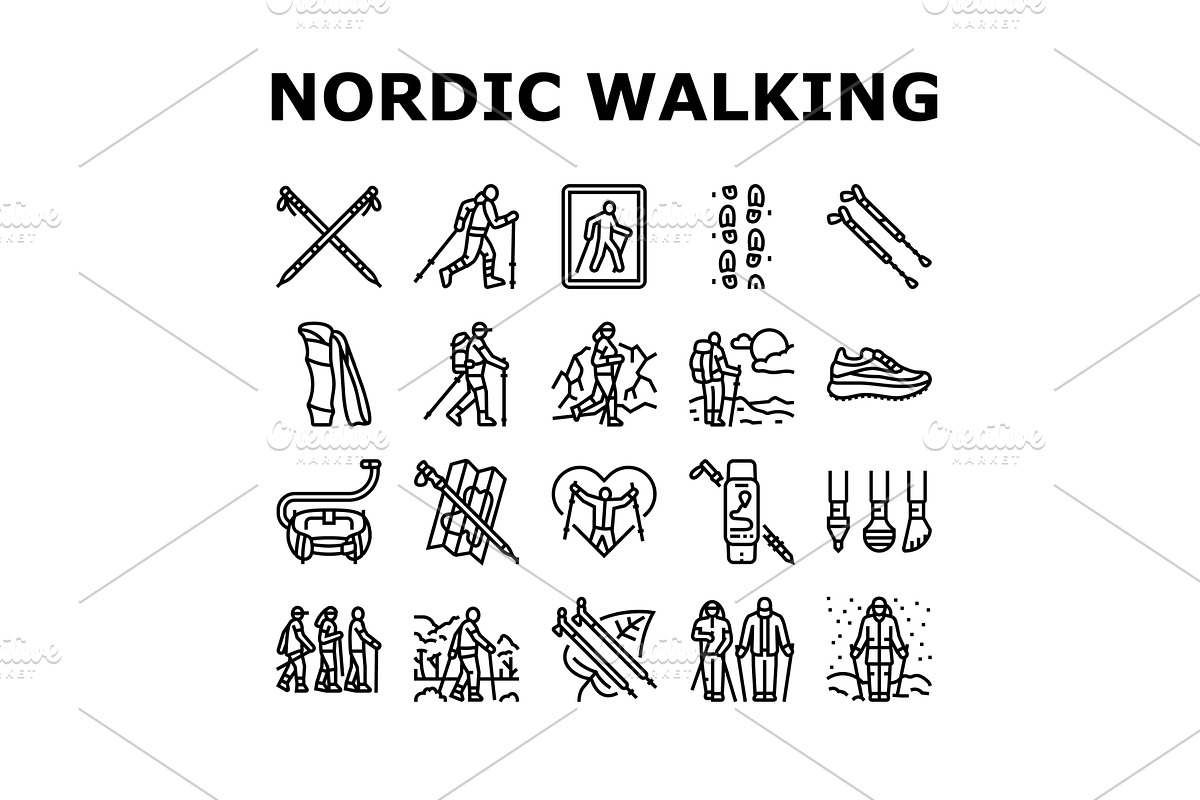 nordic walking exercise outdoor, a Sport Illustration by pikepicture