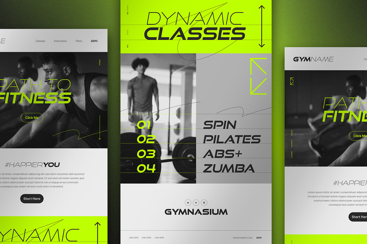 Neon Green Fitness Newsletter, a Templates & Theme by wavebreak