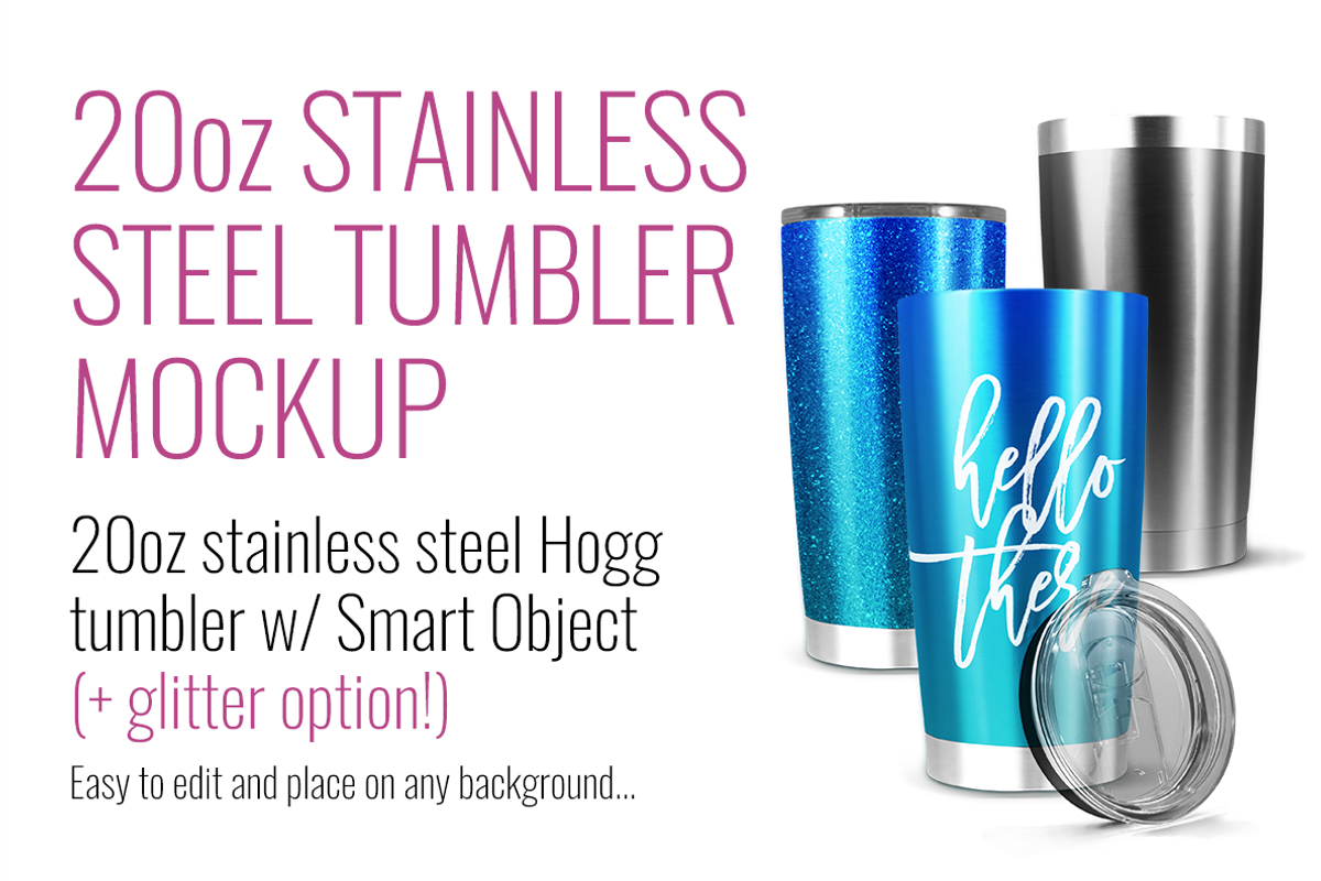 20oz Stainless Hogg Tumbler Mockup, a Product Mockup by SarahDesign (Photo 1 of 7)