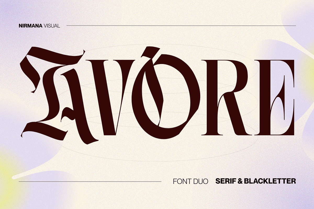 Avore - Font Duo Logo Branding, a Blackletter Font by Nirmana Visual (Photo 1 of 11)