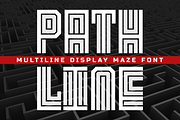 Pathline Multiline Maze Font, a Font by PutraCetol Studio (Thumbnail 1 of 5)