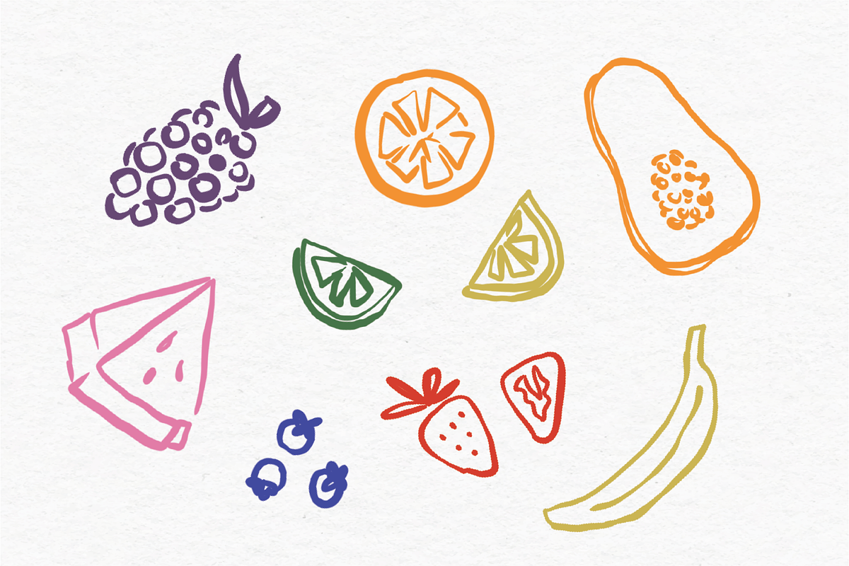 Hand-Drawn Fruit Clipart, an Illustration by Jordyn Grace Design (Photo 1 of 3)
