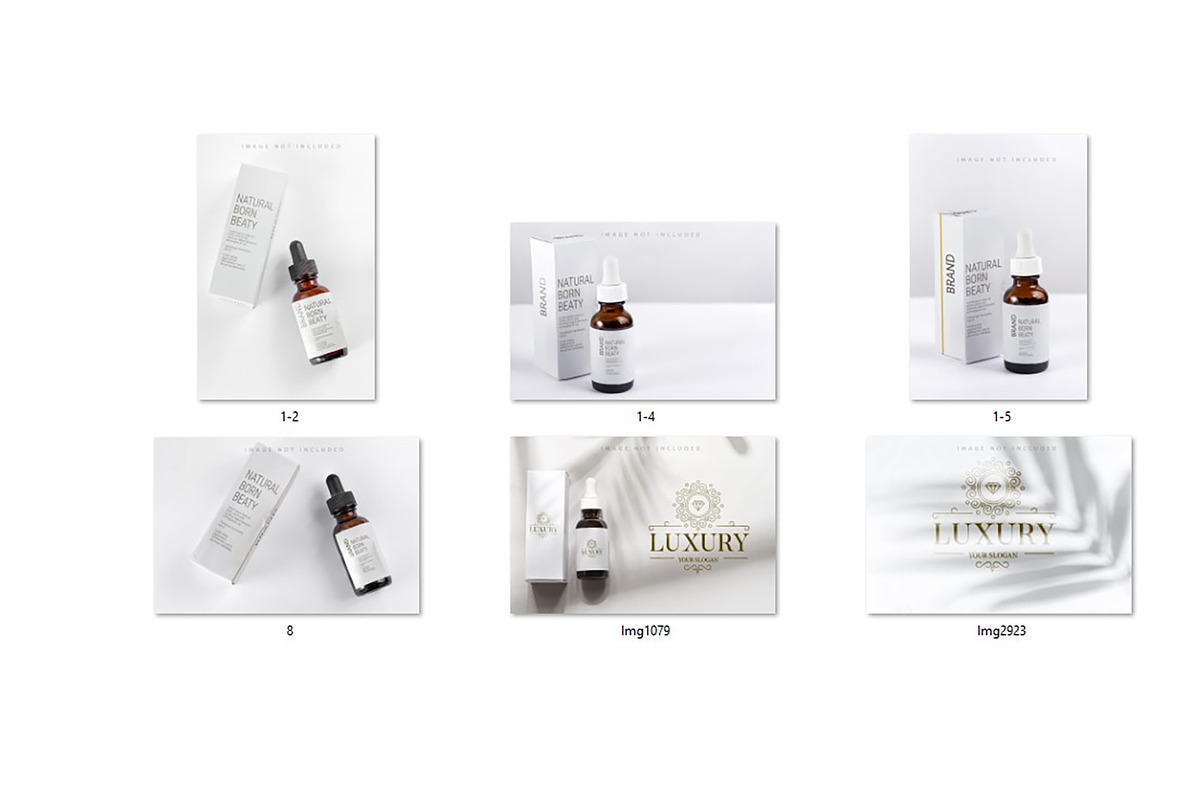 Dropper Bottles Mockup on a white, a Cups & Container Mockup by YuMyart (Photo 4 of 5)
