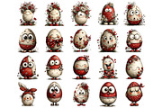 Quirky Easter Eggs Clipart Set, a Seasonal Illustration by Nicolle's Colorful Art (Thumbnail 8 of 9)