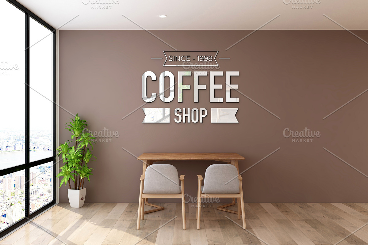 Cafe or Restaurant Wall Mockup, a Product Mockup by Ayy (Photo 6 of 15)