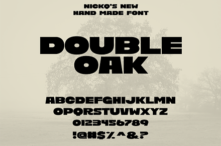 Double Oak Hand Drawn Font