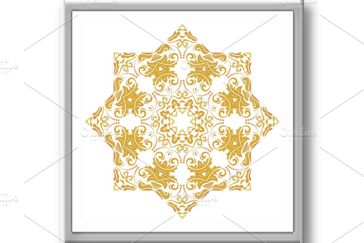 Damask Vector Oriental Pattern, a Decorative Illustration by FineArtStudio (Photo 2 of 3)