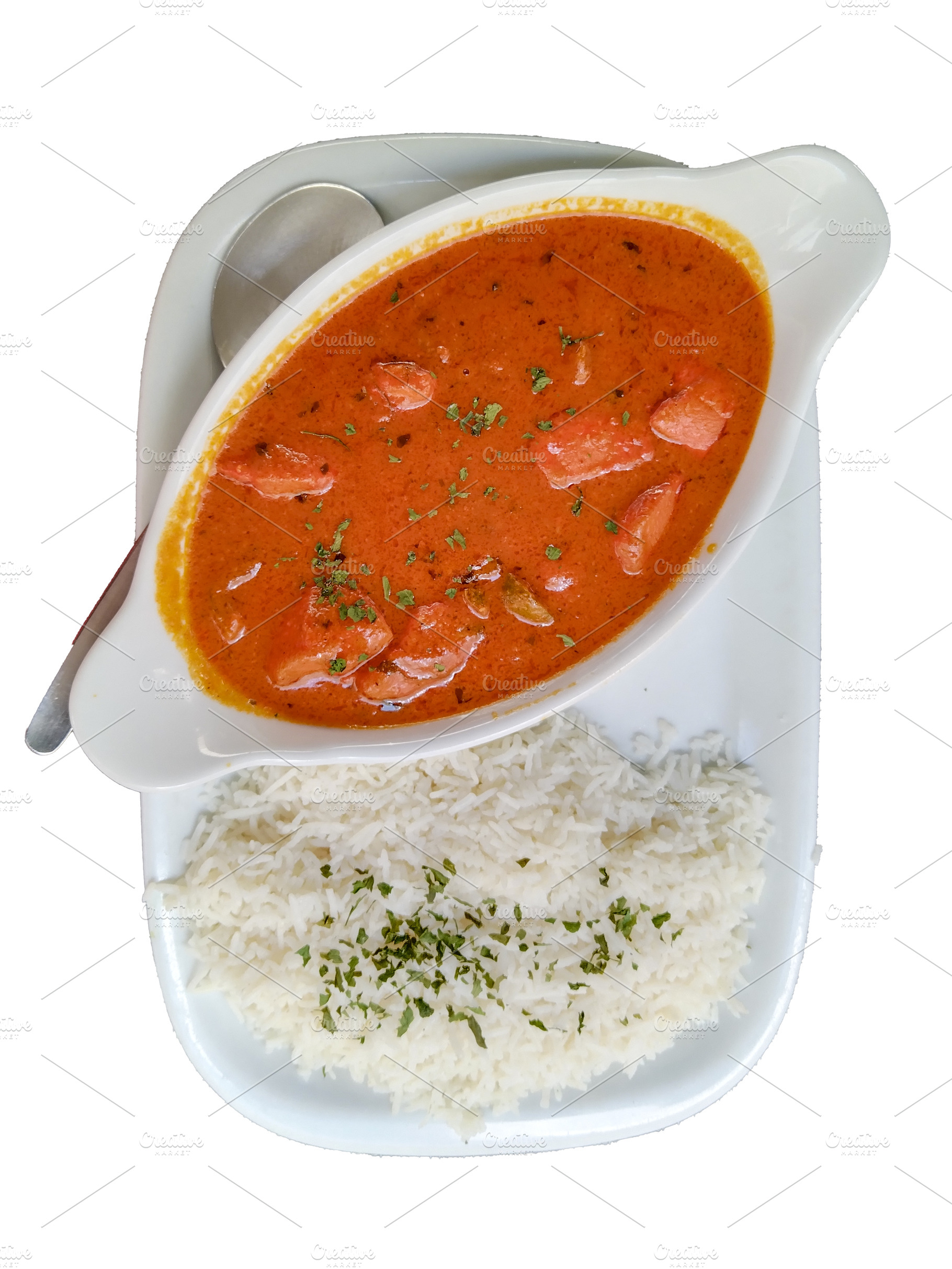 Rice salad with olives and carrot on ceramic plate, a Food & Drink Photo by DanFLCreativo