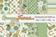 Groovy Patrick Day pattern set, a Pattern Graphic by @olga.angelloz (Thumbnail 1 of 2)