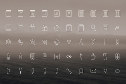 50 Minimal Education Vector Icons