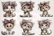 Whimsical Baby Kitten Clipart Bundle, a Transportation Illustration by Digital Artistic99 (Thumbnail 2 of 7)