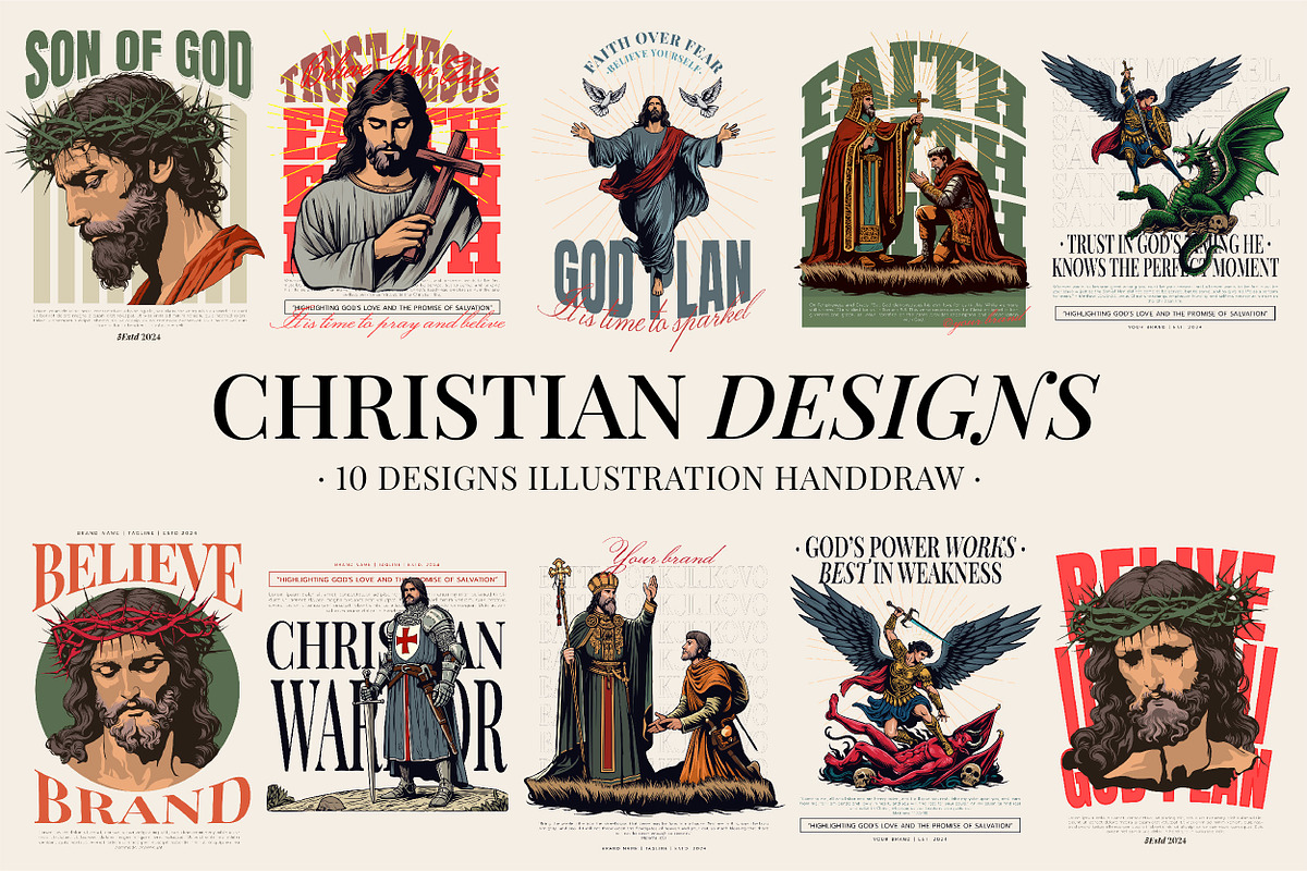Christian Quotes Designs, a Person Illustration by Baleee (Photo 1 of 10)