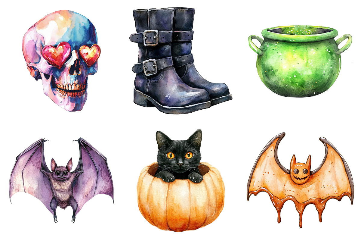 Halloween Season Clipart Bundle, an Illustration by Daily.Designs (Photo 4 of 4)